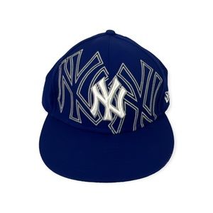 MLB New York Yankees Blue Snapback Hat with White Logo